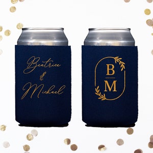 Personalized Can Coolers, Monogrammed Can Coolies, Personalized Wedding Favors, Printed Can Coolers, Custom Wedding Can Cooler Favors