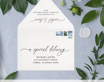 Envelope Printing & Addressing Service for Invitations, Cards | Order Envelopes Printed, Personalized with Guests' Names