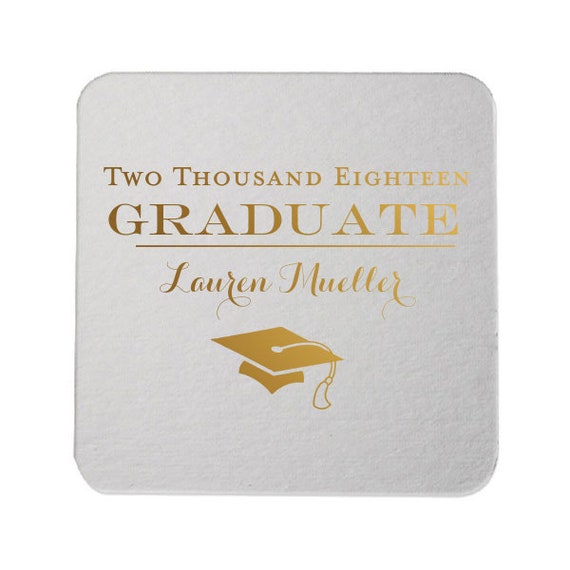 Class of 2019 Coasters 221 Custom Grad Coasters Graduation Party Graduation Coasters name coaster Personalized with your text & colors