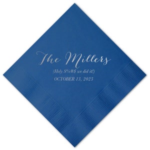 Gold Foil Wreath Napkins, Custom Printed Wedding Napkins, Cocktail Napkins, Personalized Napkins, Beverage Napkins, Engagement Party Decor