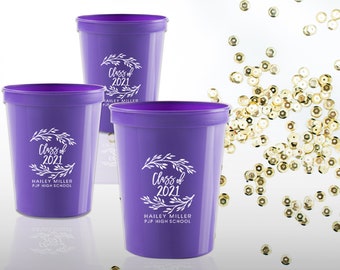 Class of 2024 Graduation Cups, High School College Graduation Party Decorations, Personalized Party Favors