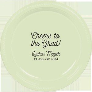 7&quot; or 10&quot;  Graduation Plates, Congrats Grad, Graduation Party, College Graduation, High School Graduation, Graduation Decor, Customized