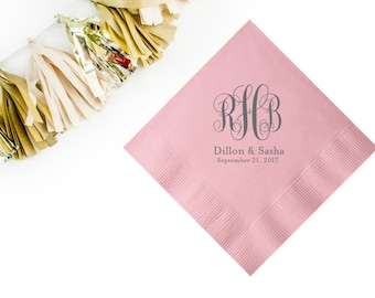 Monogram Napkins, Custom Wedding Napkins, wedding monogram, Cocktail Napkins, Wedding Favors, Party Napkins, Personalized Napkins 29