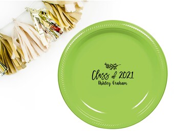 Graduation personalized plates, custom plate, plastic party plates, personalized party plates, monogrammed plate, disposable plates, 2025