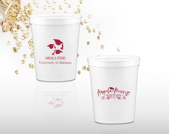 Graduation Party Cups, Custom Graduation Cups, Personalized Party Cups, Printed Shatterproof Cups, Graduation Favors, Class of 2025