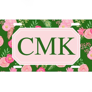 Roses Car Tag | Pretty Tag| License Plate | Car Tag | Personalized Tag | Monogram Front Plate | Personalized Plate | Aluminum License Plate