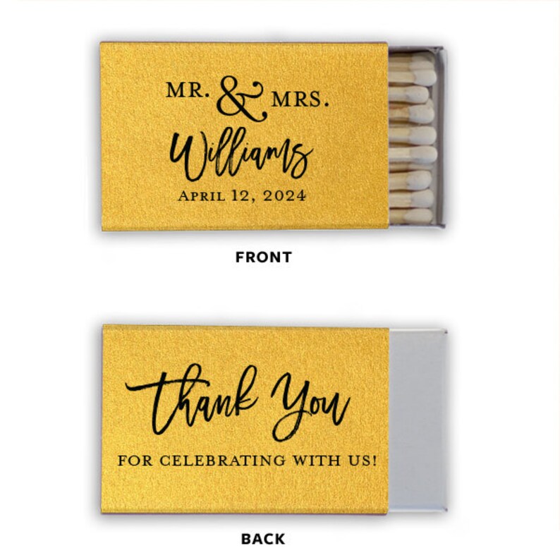 BULK Wedding Matches SET OF 50 Custom Matches Our Etsy