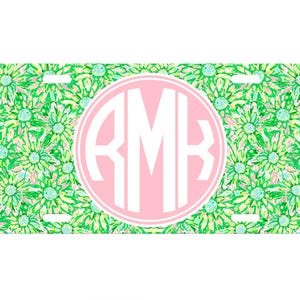 Car Accessories for Women, Lilly Inspired Front License Plate. Lily Inspired License Plate Frame, Seat Belt Cover