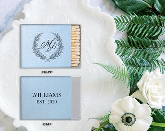 Personalized Matchbooks Wedding Favors Initial Monogram Branches - Wedding Favors, Personalized Wedding Matches, Custom Matchbook Favors