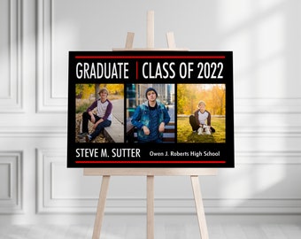 Class Grad Photo Welcome Sign, Graduation Party Welcome Sign, Welcome Sign Congrats, Foam Board Sign, Class of 2024 Guest Sign, Canvas Sign