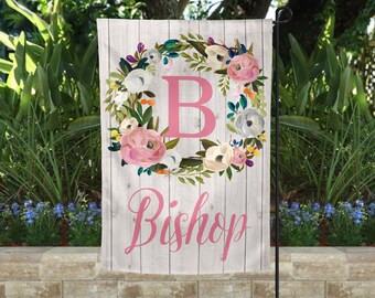 Personalized Garden Flag, Monogram Garden Flag, Garden Decor, Garden Flag Monogram, Welcome Garden Flag, Monogram Decor, Outdoor Flag