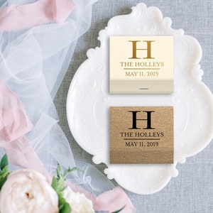 Personalized Matchbooks Wedding Simple Monogram - Personalized Wedding Favors, Custom Matches, Wedding Decor, Shower Favor, Engagement Party