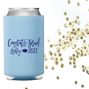 Neoprene Custom Graduation Can Cooler, Customized Graduation Party Drink Huggie, Personalized Graduation Gift, Graduation Party Favor