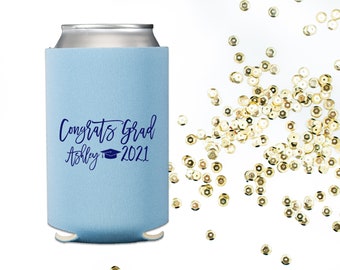 Neoprene Custom Graduation Can Cooler, Customized Graduation Party Drink Huggie, Personalized Graduation Gift, Graduation Party Favor