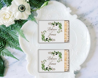 Floral wedding favor / Custom matches / Floral wedding decor / wedding decor / personalized matchboxes / wedding decorations / wedding logo
