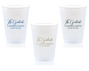 12oz Graduation Cups, Custom Graduation Cups, Graduation Cups, Party Cups, Graduation Party Supplies, Grad cups, Grad Party, Grad Supplies