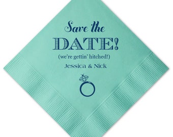 Personalized Napkins Wedding Napkins Custom Monogram Cheers Rehearsal Dinner Beverage Cocktail Luncheon Dinner Guest Towels Available!
