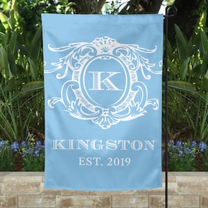 Bandeira de jardim personalizada, bandeira de casa personalizada, minibandeira para endereço, bandeira de casa personalizada, bandeira de tecido para jardim, nome de família para jardim