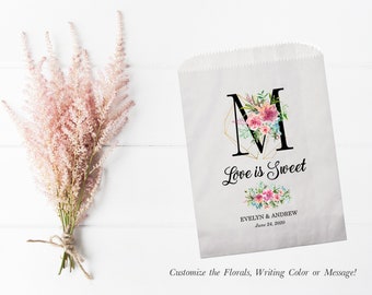 Wedding Favor Bags, Wedding Welcome Bags, Wedding Favors, Wedding Favor Bags for Candy, Personalized Wedding Favor Bag, Doughnut Favor Bags