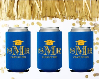 Custom Graduation Can Coolers, Congrats to the Grad Beverage Insulator, Graduation Party Favor, Drink Huggie, Graduation Gift