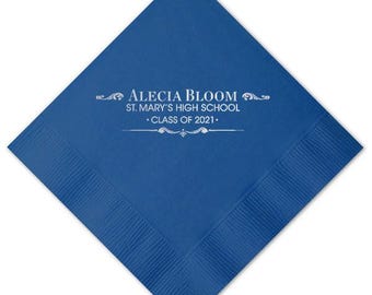 2025 Personalized Graduation Napkins Law School Graduation Party Decorations Medical School - Cocktail, Luncheon, and Dinner Napkins