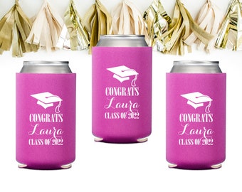 Graduation Party Favors, Graduation Can Cooler, Graduation Gift, College Graduation, Class of 2024 Gift, Cap and Gown