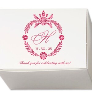 Wedding Favor Truffle Box, Custom Favor Box, Candy Box, Personalized Box, Jordan Almond Box, Shower Favors, Personalized Monogram