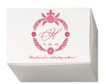 Wedding Favor Truffle Box, Custom Favor Box, Candy Box, Personalized Box, Jordan Almond Box, Shower Favors, Personalized Monogram