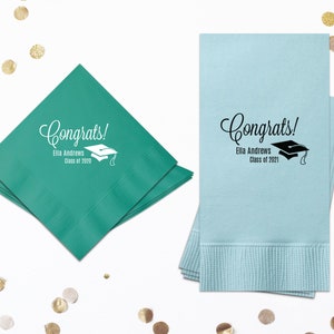 The Class of 2025 Napkins, Personalized Set of 100 High School College, Graduation Napkins, 2025 Graduation Decor - Cocktail Luncheon Dinner