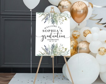 Graduation Sign, Graduation Yard Signs, Graduation Decor 2024, Welcome Congratulations Photo Celebration Poster, Modern Graduation 2024