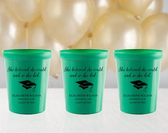 Graduation Party Decorations, Custom Graduation Cups, Congrats Grad, Personalized Cup, Stadium Cups, High School Graduation, College Grad