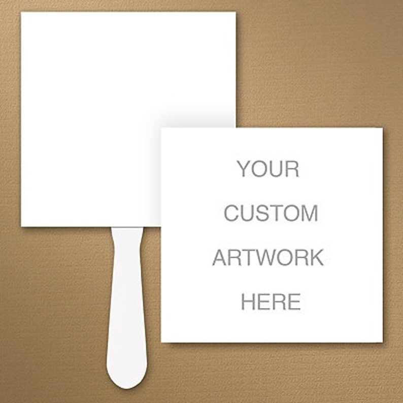 Custom Square Wedding Program Fan Personalized Fan Program Etsy