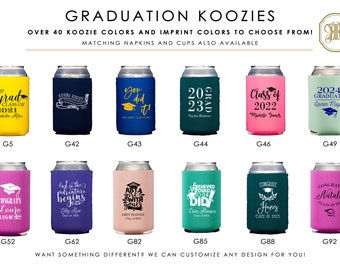 2024 Graduation Party Decorations, Graduate Party Favor, Class of 2024, Personalized Can Cooler, High School Graduation, College Graduation