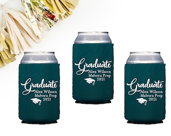 NEOPRENE Custom Graduation Can Cooler, Customized Graduation Party Drink Huggie, Personalized Graduation Gift, Graduation Party Favor