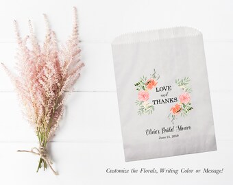 Personalized Bridal Shower Favor Bags for Bridal Shower Favors Bridal Shower Candy Bags Bridal Shower Favor Wedding Shower Favor