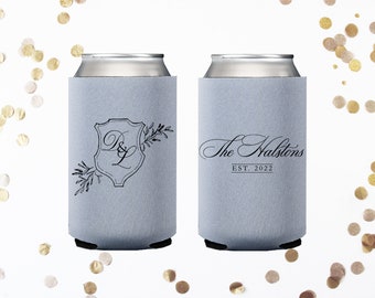 Colorful Can Coolers, Custom Monogrammed Can Coolers, Colorful Wedding Favor, Neoprene Can Coolers, Custom Coolie, Personalized Event Hugger