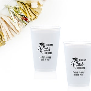 Graduation Custom Frosted Cups, 5oz, 8oz, 9oz, 10oz, 12oz, 14oz, 16oz, 20oz, 24oz / Personalized Cups, Party Cups, Party Decoration