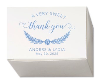 Wedding Favor Chocolate Favor Box - Truffle Favor Box - Wedding Party Bridal Favor Box- Thank You Gift Box - Custom Printed Party Favor Box