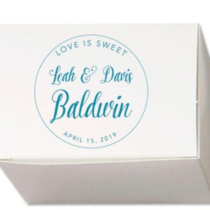 Wedding Favor Truffle Box, Custom Favor Box, Candy Box, Personalized Box, Jordan Almond Box, Shower Favors, Personalized Monogram 291