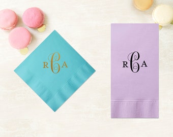 Personalized Last Name Wedding Napkins, Rehearsal Dinner, Engagement Party, Custom Bar Napkins, Custom Wedding Napkins