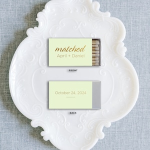 Personalized Wedding Matchbox Favors, Custom Printed Matches, Monogrammed Matchbook, Gold Foil Sparkler Send Off Matches, Cigar Bar Matches