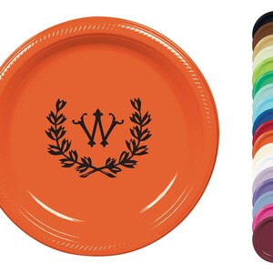 Individuell bedruckte Papierpartyteller, personalisierte Hochzeitsteller, benutzerdefinierte Monogrammteller, personalisierte Teller, Für jede Veranstaltung oder Party!