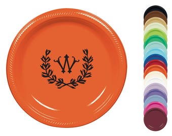 Custom Printed Paper Party Plates, Personalized Wedding Plates, Custom Monogram Plates, Personalized Plates, For any event or party!