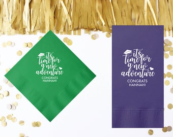 Congrats Class of 2025 Graduation Napkins Personalized Set of 100 Party Supplies USA High School College Guest towels
