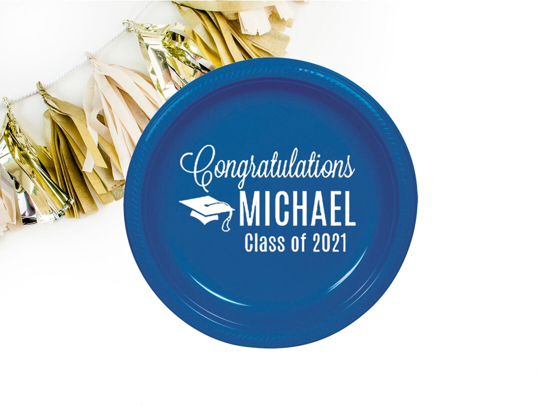 Graduation Plates, Custom Graduation Party Plates, Graduation Party