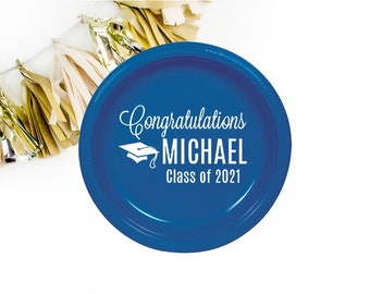Graduation Plates, Custom Graduation Party Plates, Graduation Party Supplies, Grad Party Ideas, High School Graduation, Graduation 2025