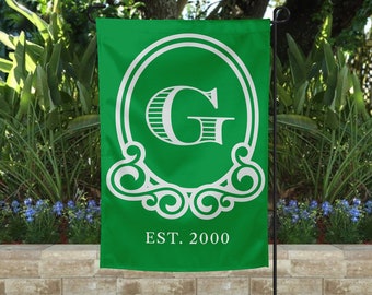Monogram Garden Flag, Welcome Flag, Welcome to our Home, Fall House Flag, Personalized Garden Flag, Farmhouse Decor, Yard Decor, Garden Flag