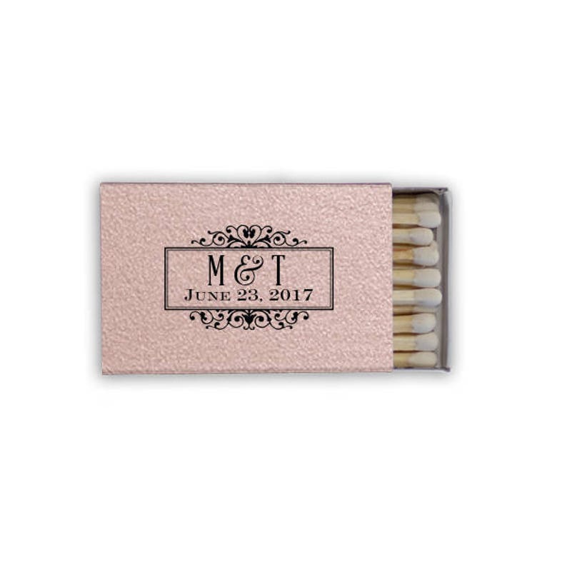 Fancy Initials Custom Wedding Matches Custom Matches Personalized Matches Wedding Favors Candle Box Matches Cigar Matches 40
