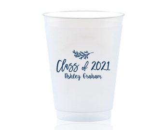 Class of 2024 Cups Personalized Graduation Cups Graduation Party Decorations Custom Printed Plastic Cups 2024 Graduation Cups Party Favors