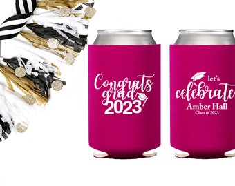 Graduation Favors, Graduation Can Cooler, Graduation Party Ideas, Graduation Party Decorations, Class of 2024 Gift, Congrats Grad